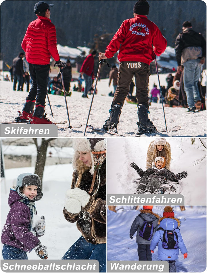 Kinder Softshellhose Schneehose Thermohose Hosen Jungen Mädchen Winterhose Outdoorhose Wanderhose 16