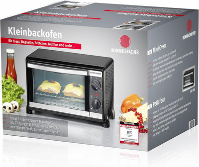 ROMMELSBACHER Kleinbackofen BG 950 "Speedy" - 10 Liter Backraum, 2 Quarzheizelemente, Temperatur von