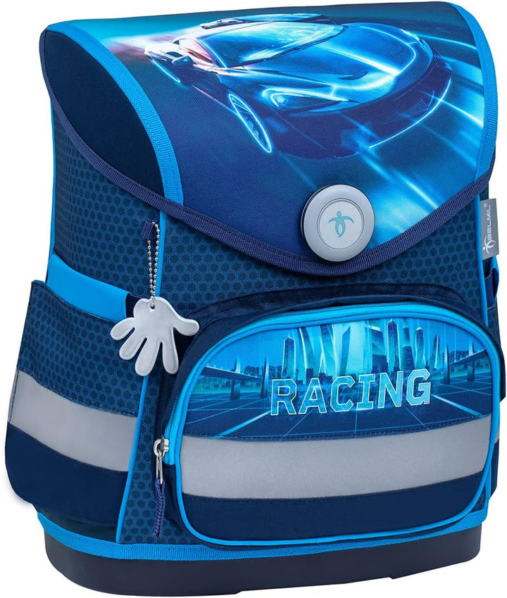 Belmil ergonomischer Schulranzen Set mit Regenschutz 5 -teilig für Kinder 1-4 Klasse Grundschule/ Br