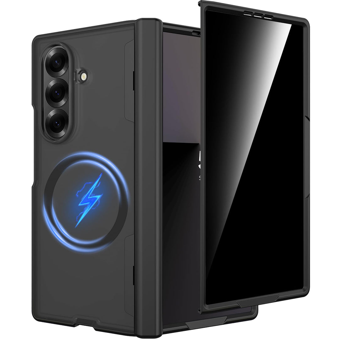 Miimall Kompatibel mit Samsung Galaxy Z Fold 7 Magnetisch Hülle, Anti-SPY Displayschutz & Scharniers