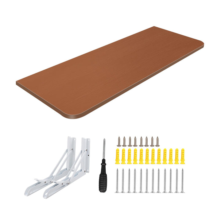 Wandklapptisch Schwarz, 60x30 cm, Klappschreibtisch mit Montagekit, Wandmontage Klapptisch für Küche