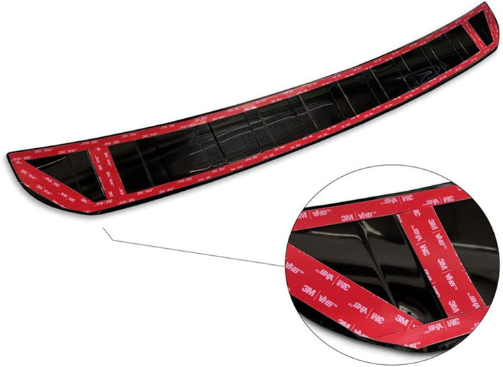 Avisa Spiegelschwarz Edelstahl Heckstossstangenschutz kompatibel mit Mercedes GLB (X247) 2019- 'Ribs