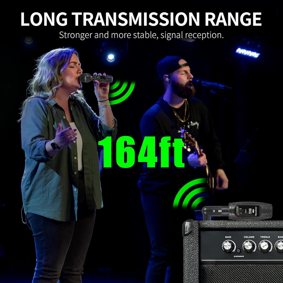 XTUGA U-95 UHF Wireless XLR Sender und Empfänger, wiederaufladbarer Mikrofonadapter für dynamisches