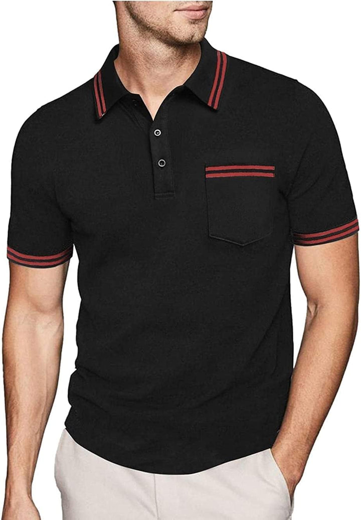 JACKETOWN Polo Shirts Herren Kurzarm Golf Poloshirt Schnelltrocknend Casual Sport Shirt Outdoor Atmu