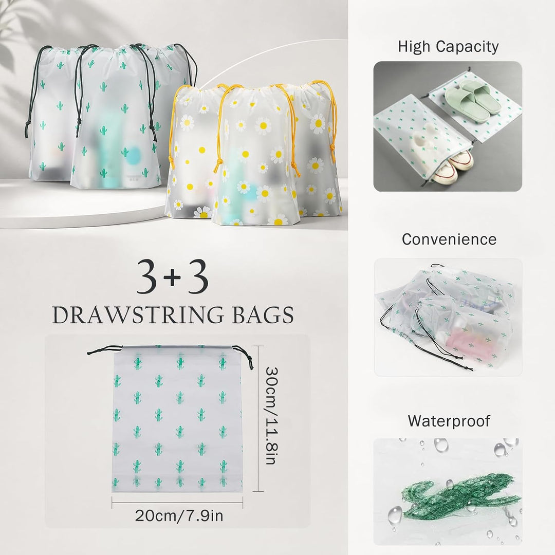 Koffer Organizer Set 15 Teilig Wasserdichte Packing Cubes Kleidertaschen Grau, Grau