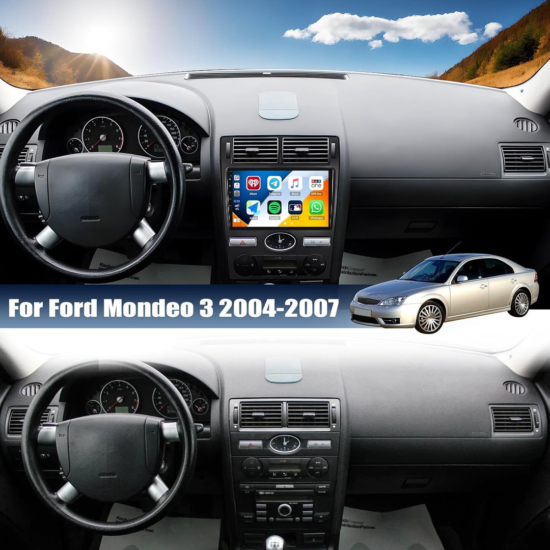 Qualcomm 8 Core 4+64G CAMECHO Android 15 Autoradio für Ford Mondeo 3 2004-2007 (Hatchback) mit Navi