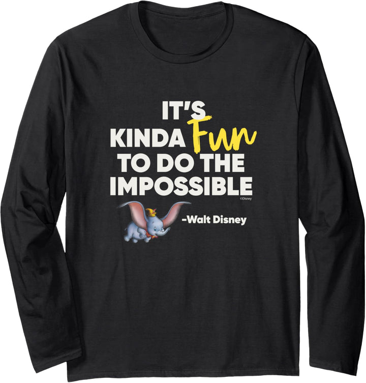 Disney 100 Walt Disney Quote Dumbo Do the Impossible D100 Langarmshirt