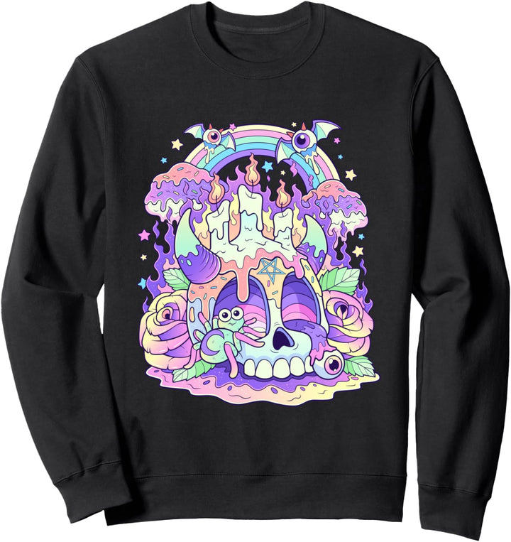 Kawaii Pastell Goth Niedlicher und unheimlicher Satanis Sweatshirt