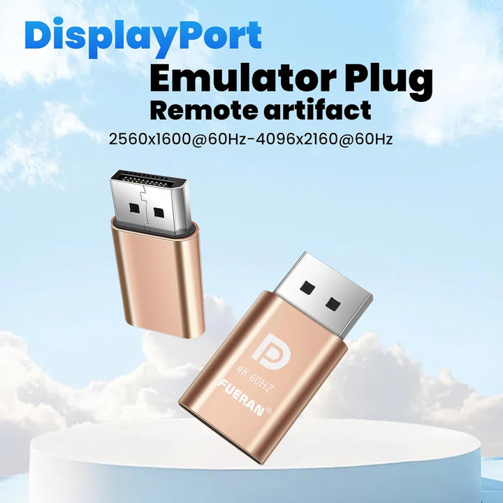 FUERAN Dummy Plug Headless Ghost Display Emulator Premium Aluminum PC（Fit Headless-1920x1080 New 4RD
