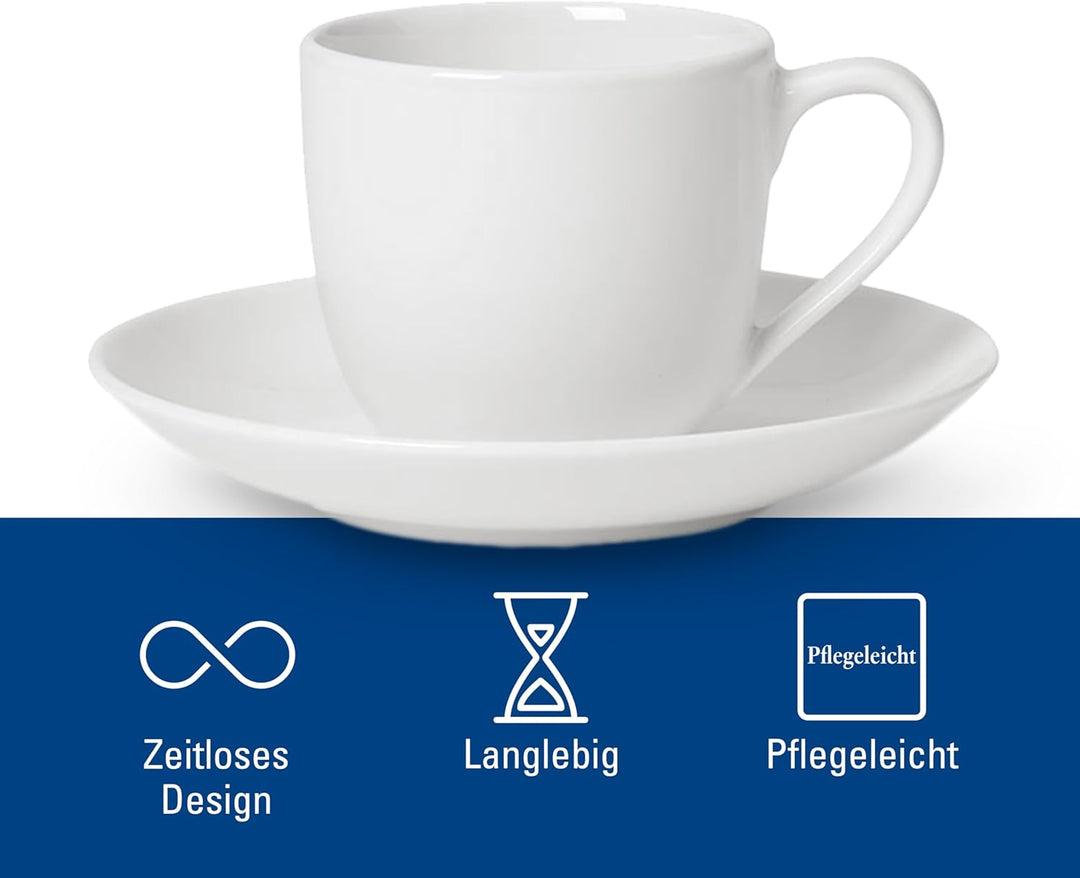 Villeroy und Boch - For Me Espresso-Set, das Allround-Talent, Premium Porzellan, spülmaschinen-, mik