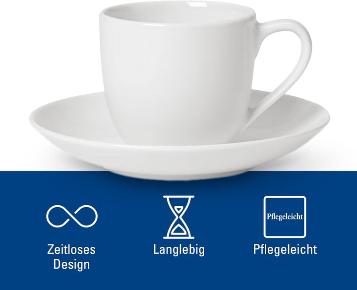 Villeroy und Boch - For Me Espresso-Set, das Allround-Talent, Premium Porzellan, spülmaschinen-, mik