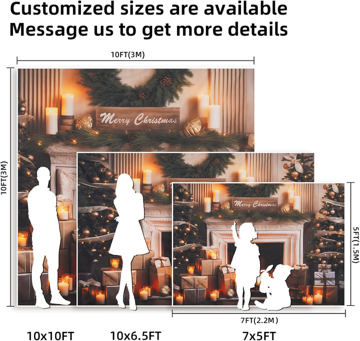 Kate 2.2x1.5m Weihnachtsbaum Hintergründe Kamin Backdrop Party Dekoration Hintergrund Weihnachten Fo