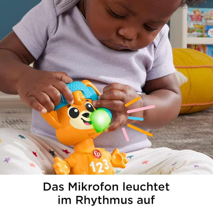 Fisher-Price Lernspielzeug für Babys und Kleinkinder, Beat Bande Spring & Sing Fuchs Bruno mit Geräu