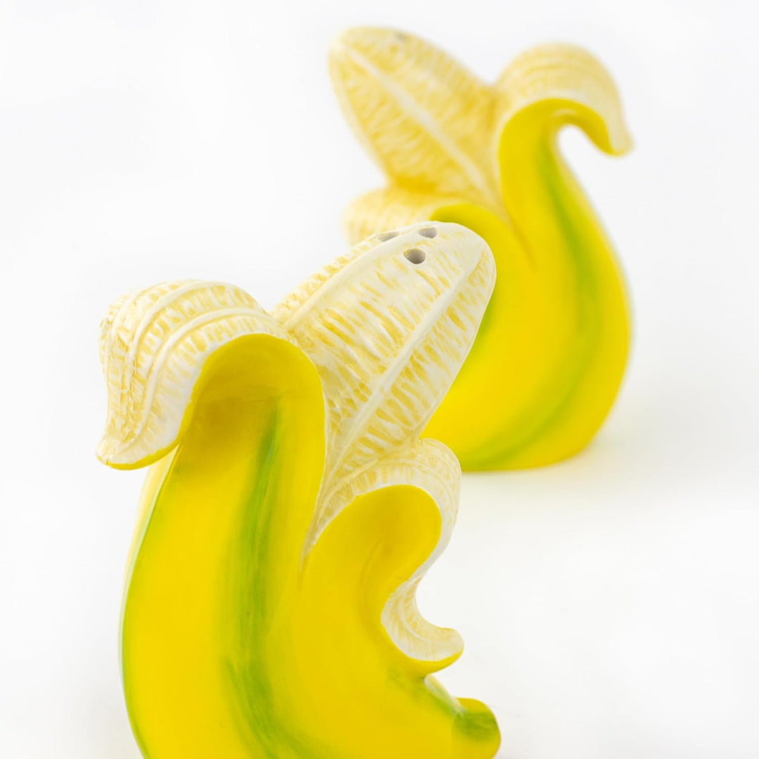 DONKEY Banana Romance Salt & Pepper, Salz- und Pfefferstreuer Set in Bananen-Form, 2 Stück