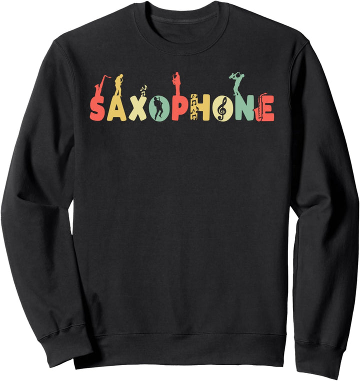 Retro Saxofon Musiker Instrument - Vintage Saxophon Sweatshirt
