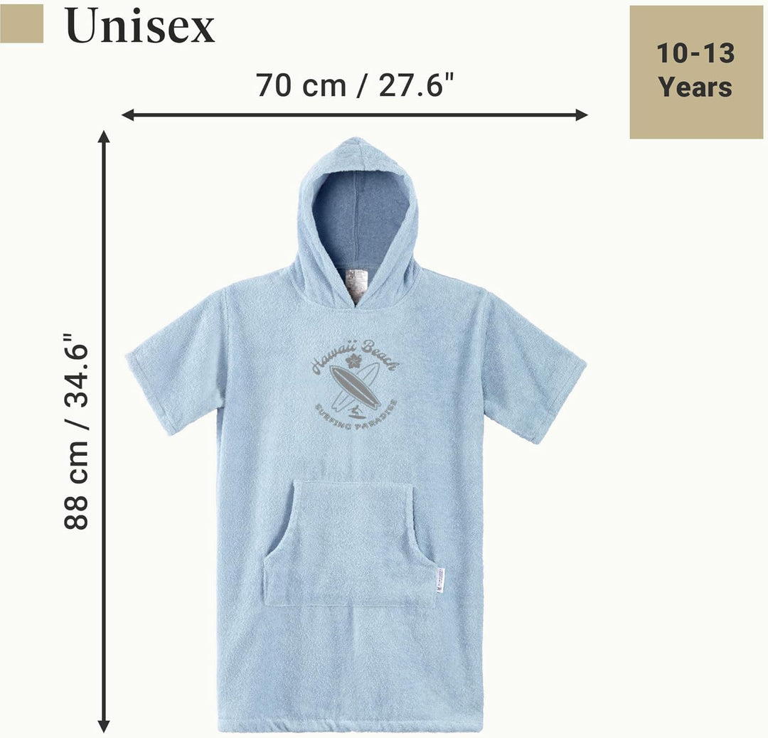 HOMELEVEL Badeponcho für Kinder und Teenager - Poncho Handtuch für Strand Schwimmbad - Surfponcho mi