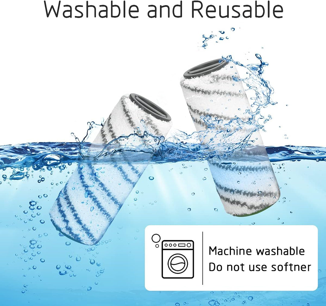 Yolando 4 Stück Rollenbürste für Kärcher FC7 FC5 FC3 Cordless Bodenreiniger Teile Zubehör Nass-&Troc