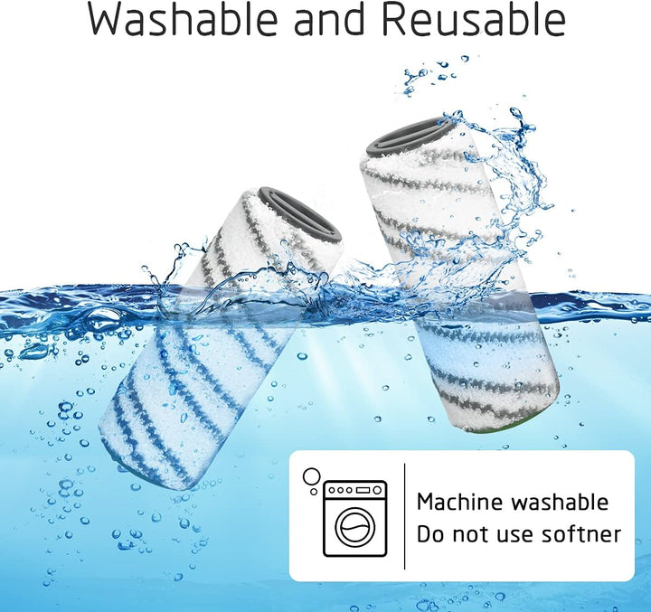 Yolando 4 Stück Rollenbürste für Kärcher FC7 FC5 FC3 Cordless Bodenreiniger Teile Zubehör Nass-&Troc