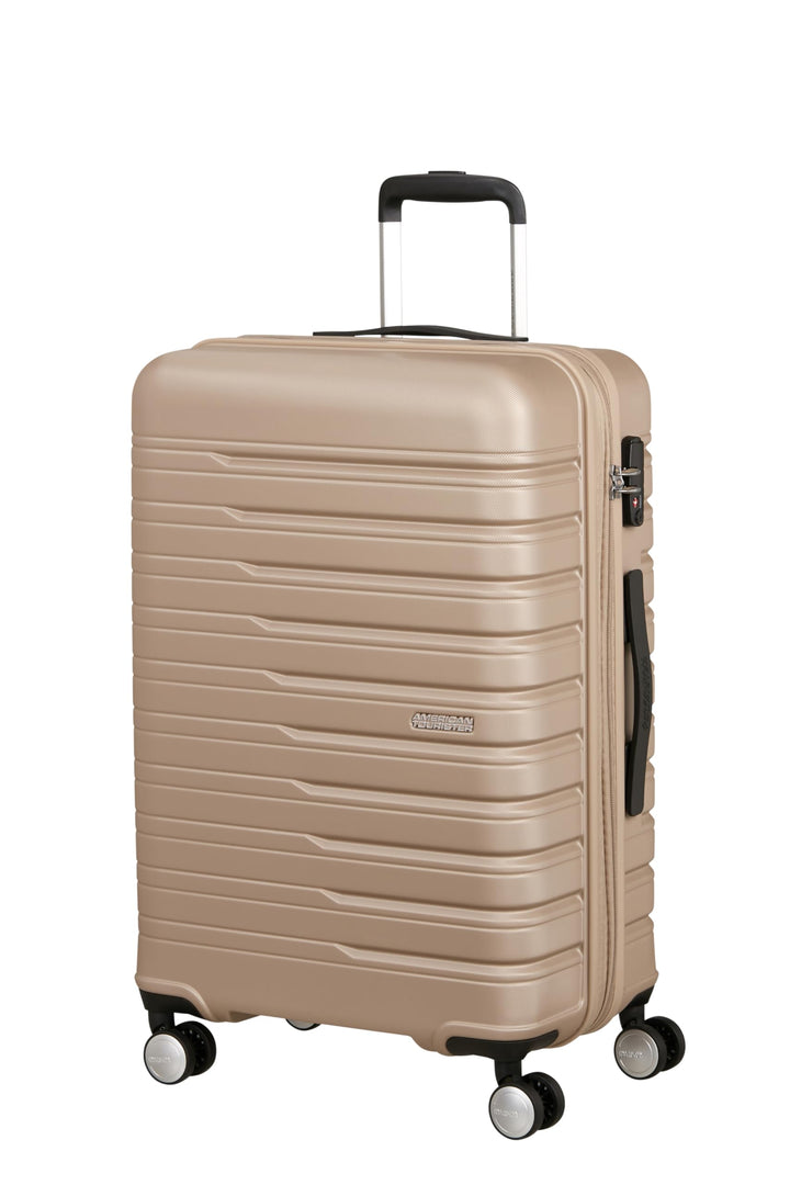 American Tourister Flashline - Hartschalenkoffer Mittelgross (67cm), Erweiterbar, Reisekoffer mit 4
