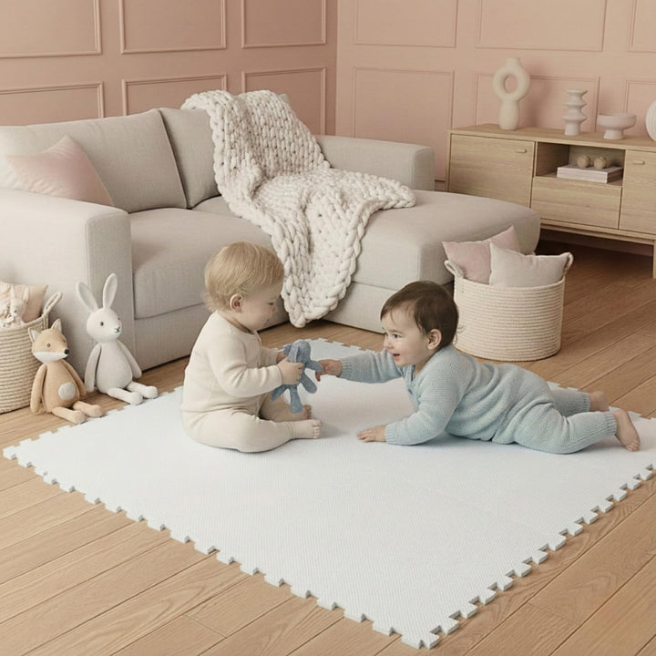 LittleTom 9 Teile Spielmatte Baby Puzzlematte ab Null - 30x30 Krabbelmatte Baby - Spielmatte Kinder