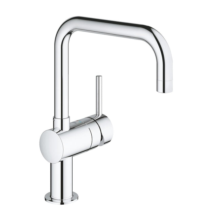 GROHE Minta Küchenarmatur, Schwenkbegrenzung 0°/150°/360°, U-Auslauf 32488000 U-Auslauf Einhand-Spül