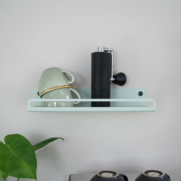 FLATE® Storage Shelf: Regal für Kaffeebohnen und Barista Zubehör (Blasses Graugrün), Blasses Graugrü