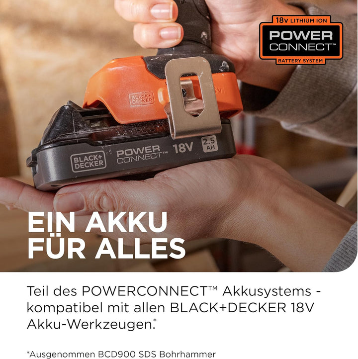 BLACK+DECKER Bürstenloser Schlagschrauber, Akku-Schlagschrauber ohne Akku & 20 x Bohrer, ohne Akku o