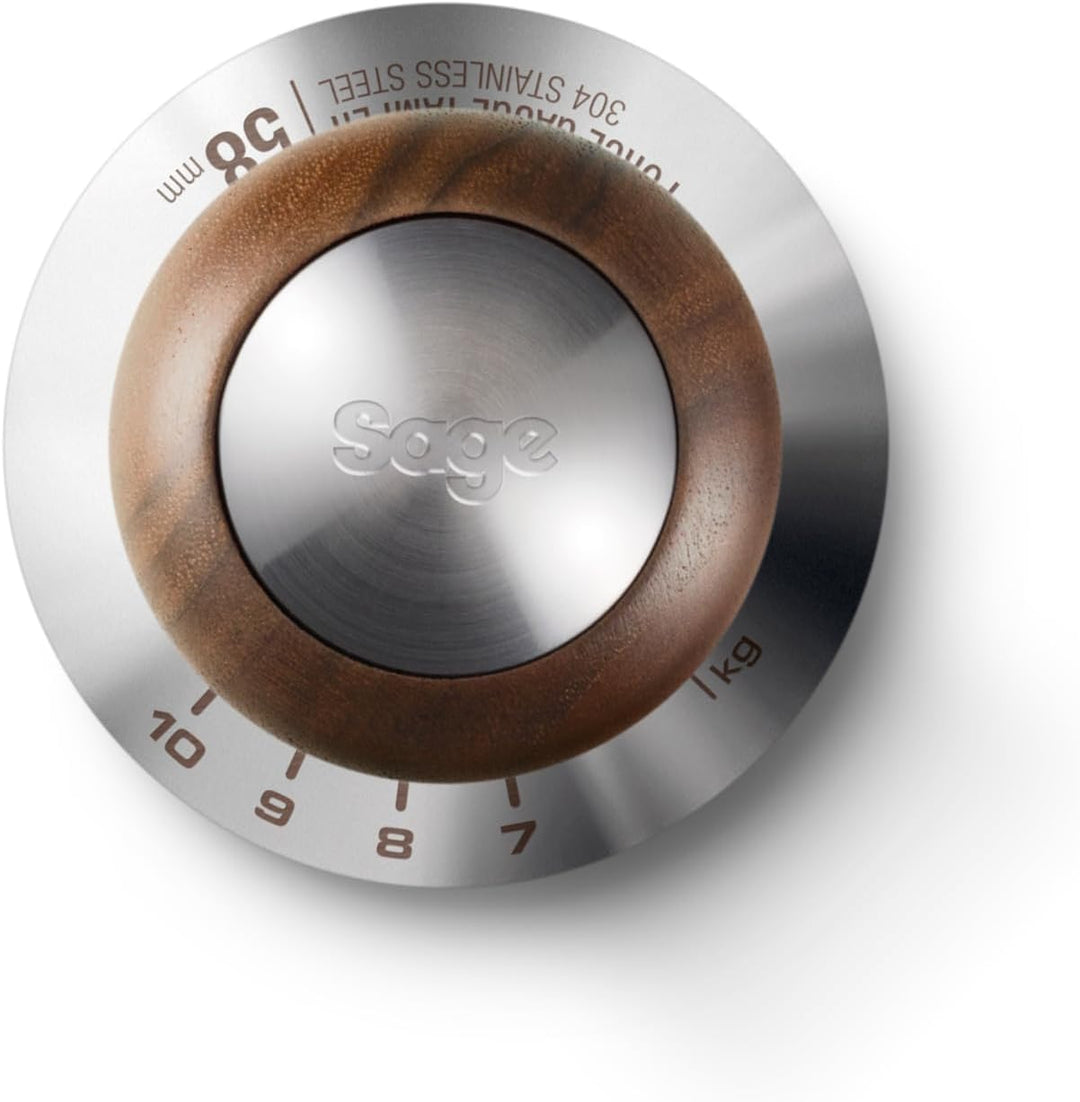 Sage - The Force Gauge Tamper 58mm - Selbstnivellierender Espresso-Tamper, Konsistente Druckkraft, K