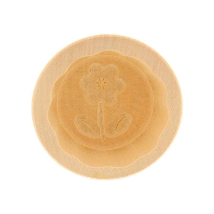 HOFMEISTER® Butterform, für 30 g Butter, 7 cm, Blume B, handgeschnitzt in Deutschland, Butter-Form z