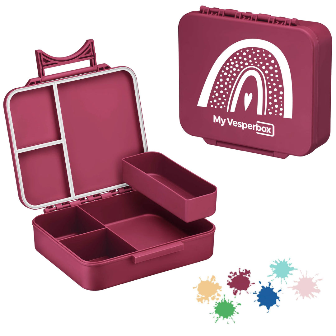 My Vesperbox® Brotdose für Kinder mit Fächern Liv [MADE IN GERMANY] - Lunchbox mit Trennfächern - Be