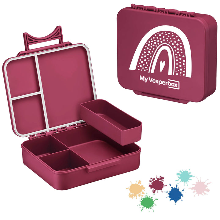 My Vesperbox® Brotdose für Kinder mit Fächern Liv [MADE IN GERMANY] - Lunchbox mit Trennfächern - Be