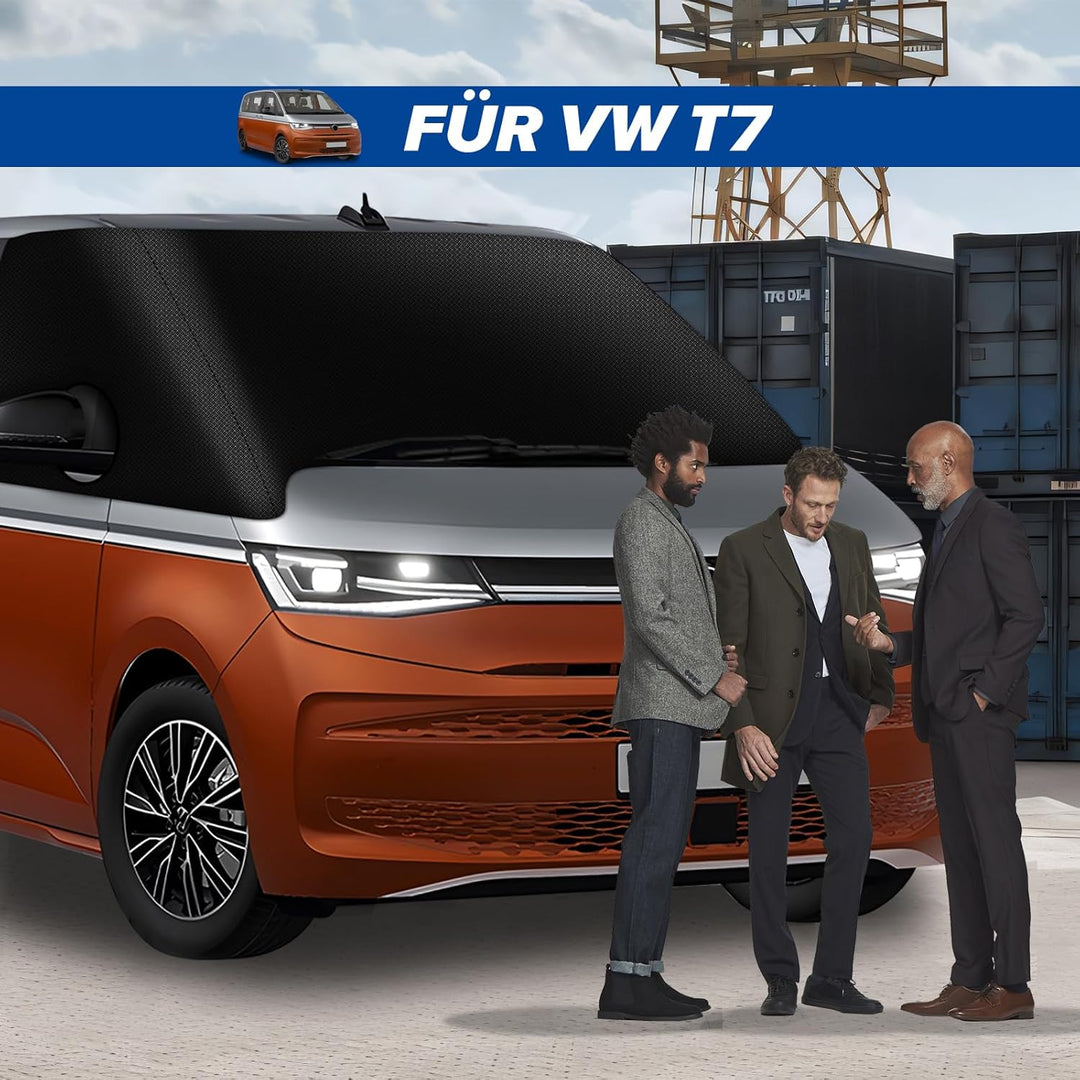 für VW T7 2021-2024 Auto Windschutzscheiben Abdeckung, 600D Wasserdicht Sonnenschutz Frontscheibe Th