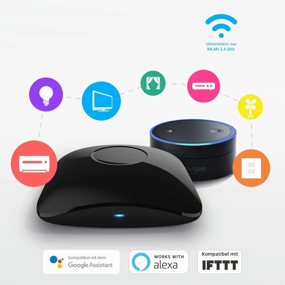 BroadLink - RM4 Pro, IR und HF Universal-Fernbedienung, All-in-One Hub, Code-Lernfunktion, WLAN, für