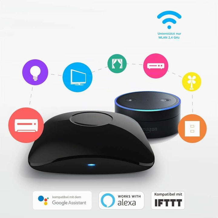 BroadLink - RM4 Pro, IR und HF Universal-Fernbedienung, All-in-One Hub, Code-Lernfunktion, WLAN, für