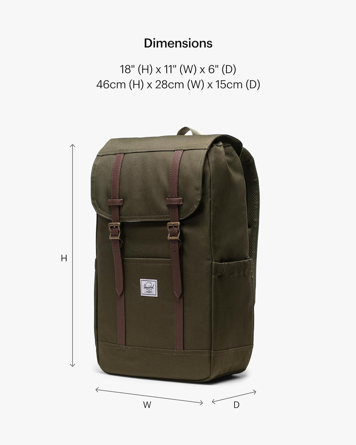 Herschel Retreat Ivy Green Rucksack, grün