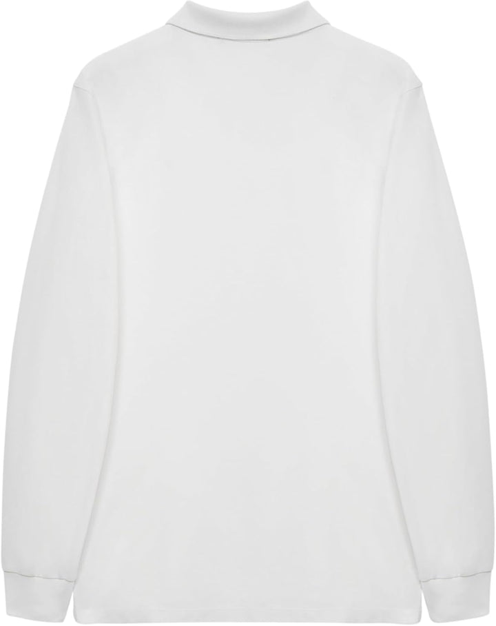 Polo Club Herren Poloshirt Kurzarm Regular Fit Baumwolle Männer Polohemd Longsleeve S Weiss, S Wei&#