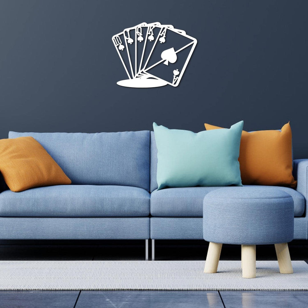 Namofactur Led Deko Wand Licht Poker Spielkarten - Geschenkideen Wohnung Familie Zimmer - Batteriebe