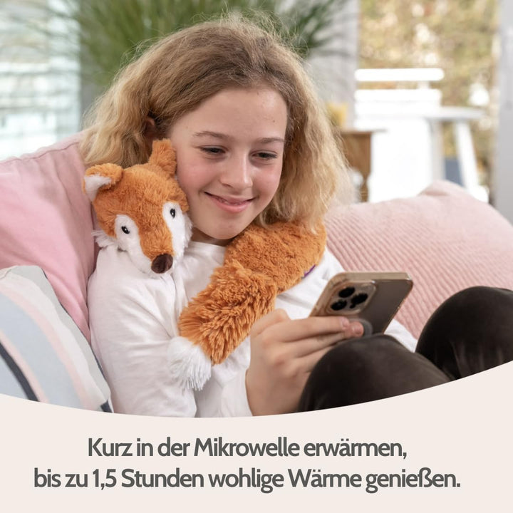 Habibi Plush Premium – 1740 Neck Warmer/Schal/Nackenhörnchen Fuchs f. Kinder und Erwachsene, herausn