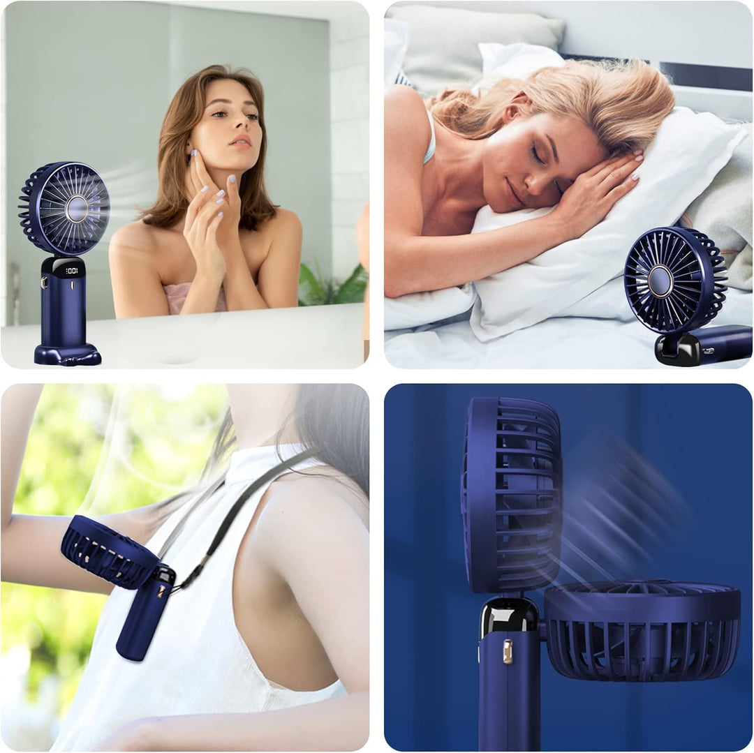 Jsdoin Handventilator, Tragbarer Mini Ventilator, Wiederaufladbar, Kleiner Taschenventilator Mit 5 G