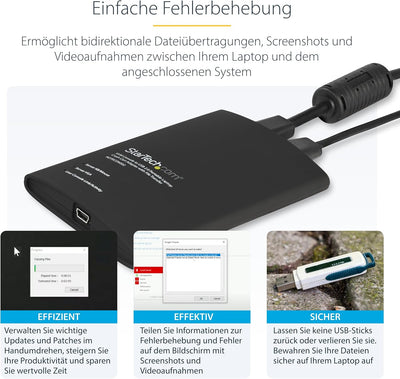 StarTech.com USB Crash Cart Adapter - Portables KVM Adapter - Laptop KVM Konsole für Headless Geräte