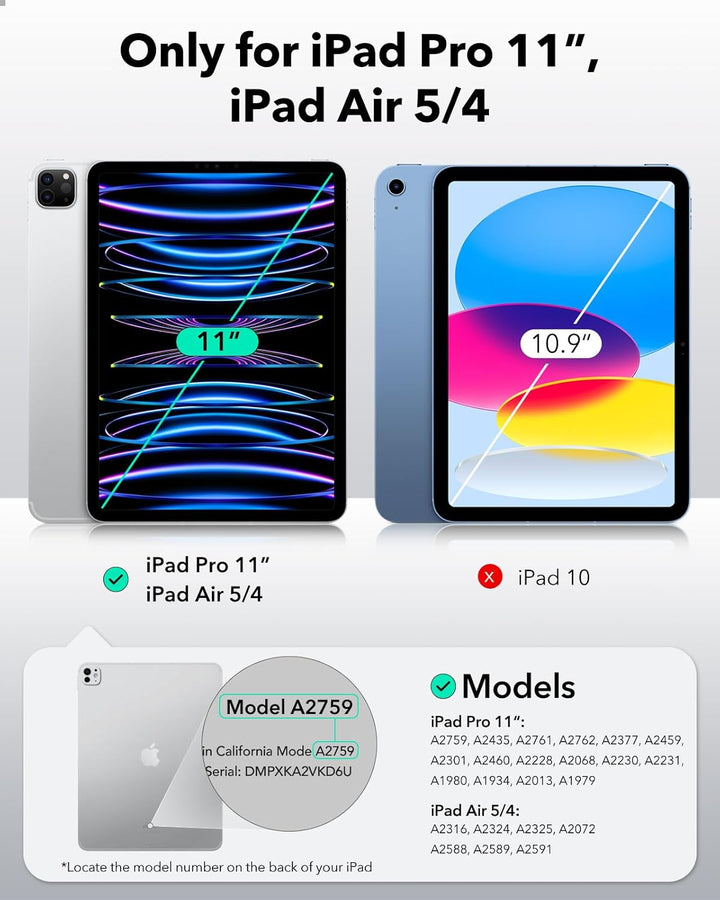 ESR 2 Stück Paper Feel Schutzfolie für iPad Pro 11 Zoll (2022/2021/2020/2018)/iPad Air 5/4 (2022/202