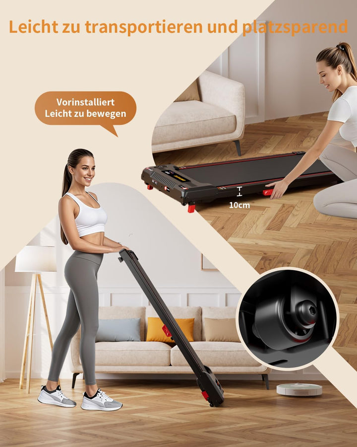 Anylife Laufband, Schreibtisch laufband,Walking Pad mit Steigung,kompakte Laufbänder，Walking Machine