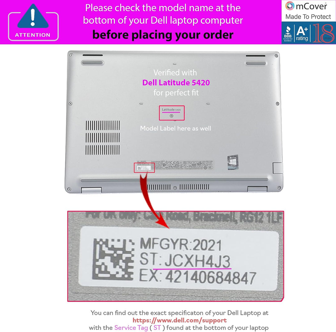 mCover Schutzhülle nur kompatibel mit Dell Latitude 5420 5430 Windows Notebooks (35,6 cm (14 Zoll) 2