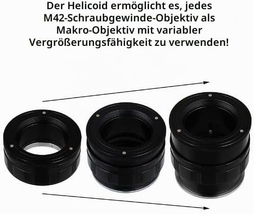 Fotodiox Macro Lens Mount Adapter Compatible with M42 Type 2 and Select Type 1 Lenses on Sony E-Moun