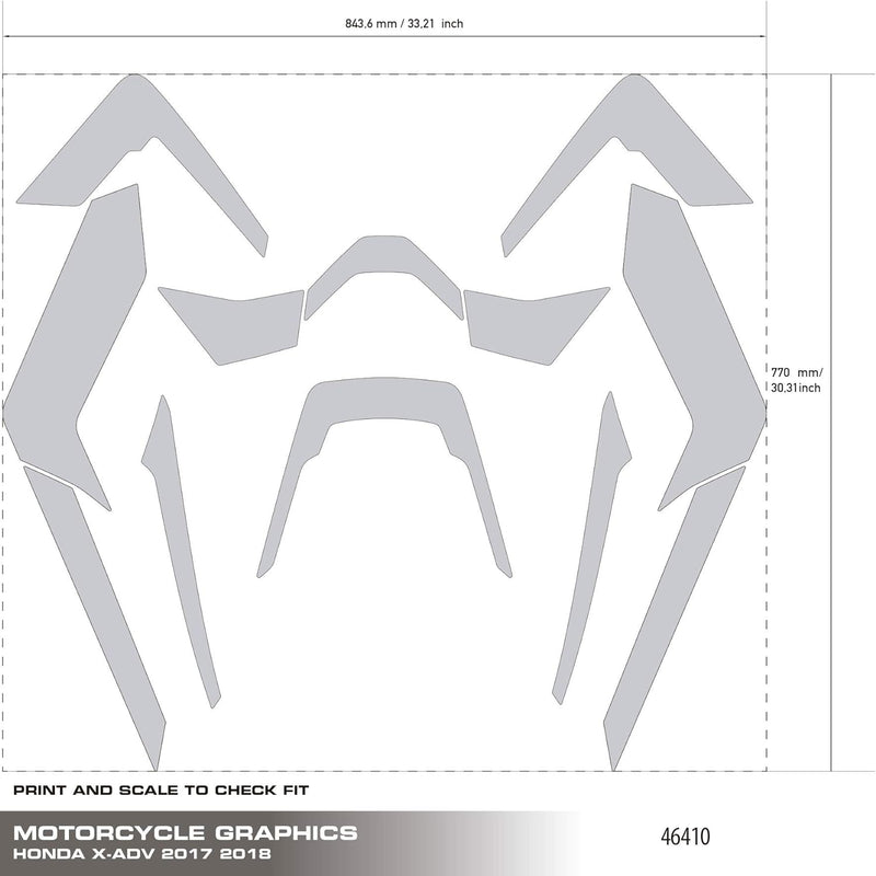 Dekoration Aufkleber kit X-Adventure Sports Uniracing Honda X-ADV