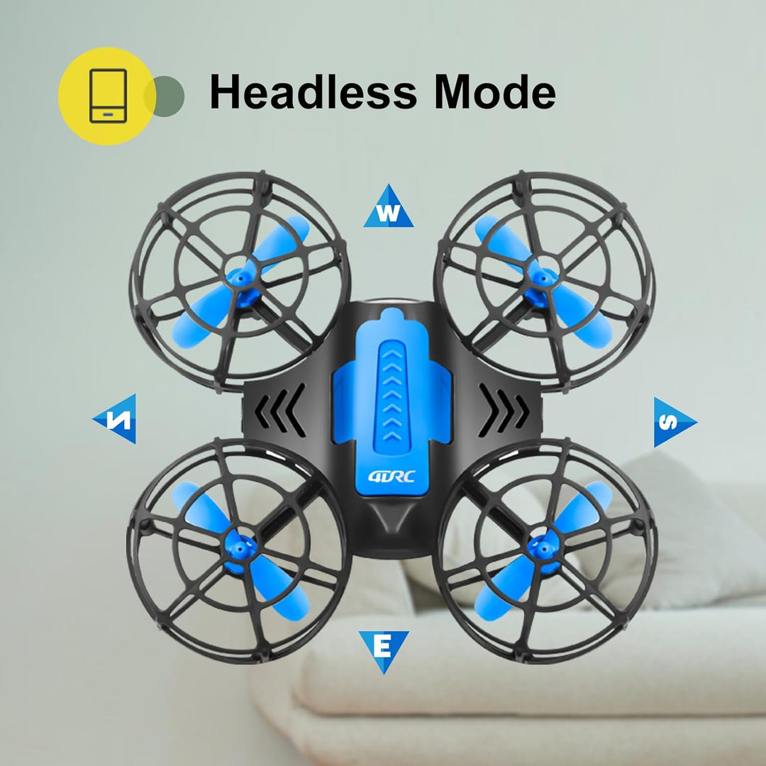 4DRC V18 Mini Drohne für Kinder Anfänger,RC Quadcopter mit 2Akkus Lange Flugzeit,Automatische Höhenh