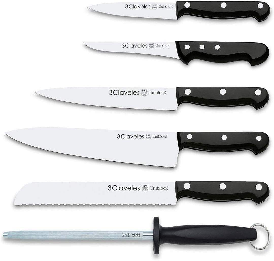 3 Claveles, Alloy Steel, Schwarz, 0 cm Set mit 5 Messern, Set mit 5 Messern