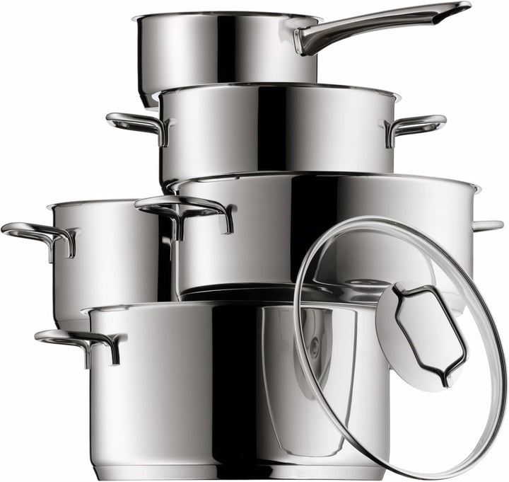 WMF Astoria Topfset Induktion 5-teilig, Kochtopf Set mit Glasdeckel für alle Herdarten, Kochgeschirr