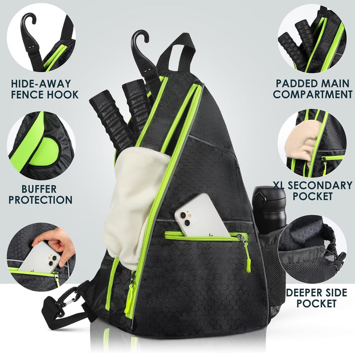 Achiou Pickleball Paddel Set - Hochleistungs-Fiberglas-Oberfläche, leichte Schläger mit Tasche, für