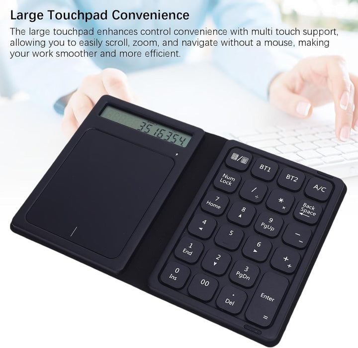 3 in 1 Bluetooth, Nummernpad, 23 Tastendrafnummernpad mit Num -Sperrschliessung tragbar. Grosse Touc